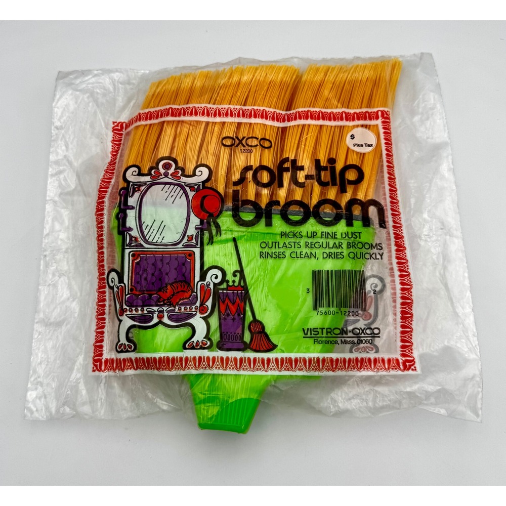 Vintage Oxco Soft-Tip Broom Head New Sealed Vistron NOS Rare